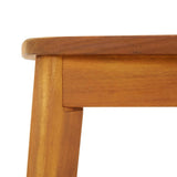 5 Piece Garden Dining Set Solid Wood Acacia - Rear View