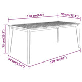 5 Piece Garden Dining Set Solid Wood Acacia - Extra Image
