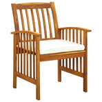 3 Piece Garden Dining Set with Cushions Solid Acacia Wood