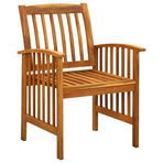 5 Piece Garden Dining Set with Cushions Solid Acacia Wood