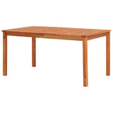 7 Piece Garden Dining Set with Cushions Solid Acacia Wood - Side View