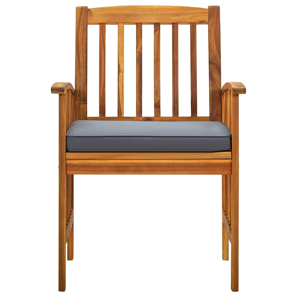 5 Piece Garden Dining Set with Cushions Solid Acacia Wood