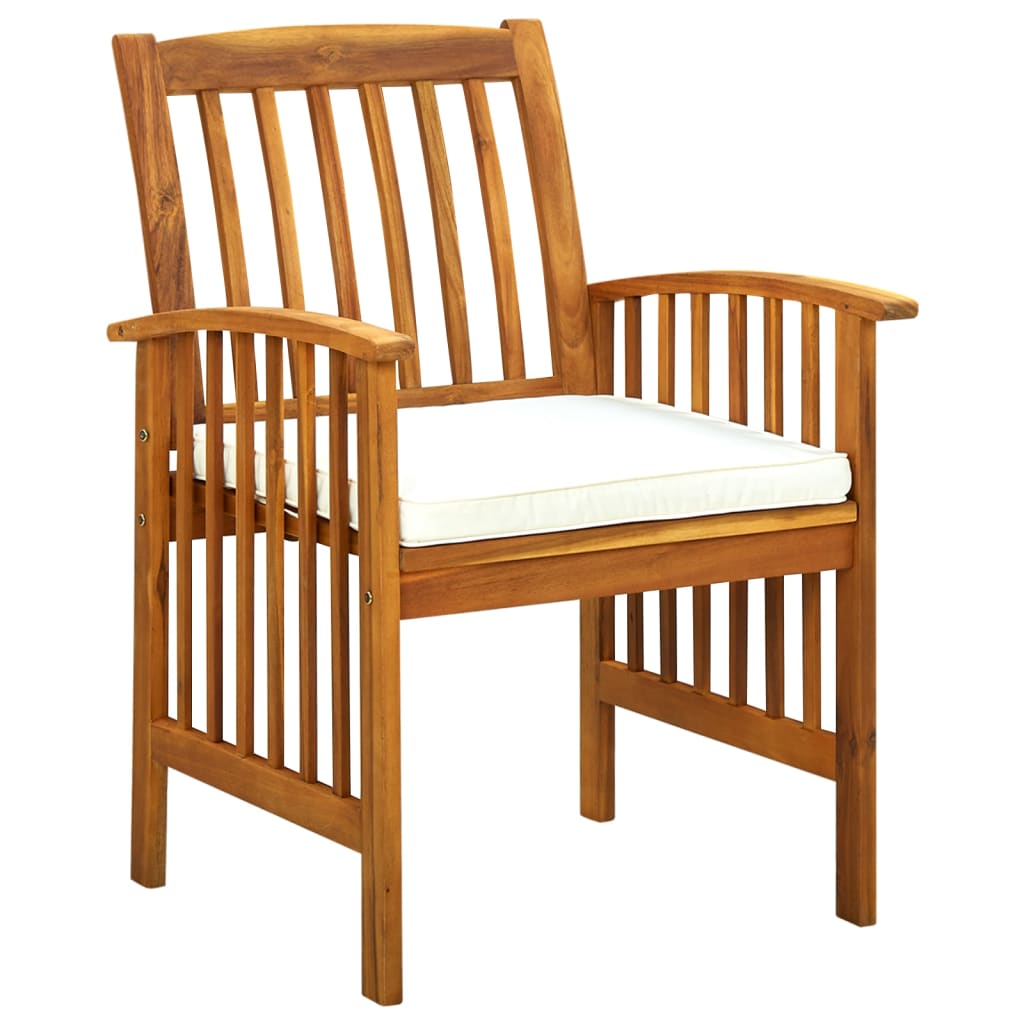 9 Piece Garden Dining Set with Cushions Solid Acacia Wood