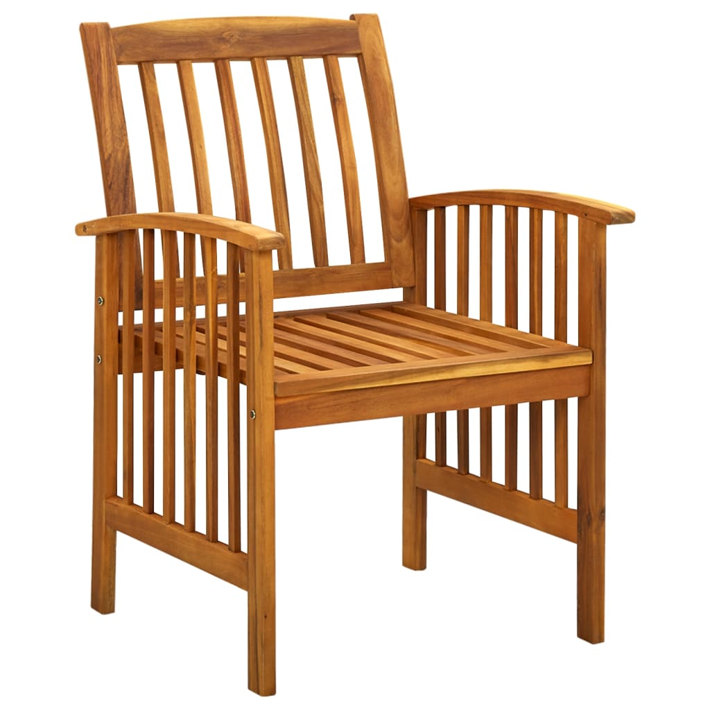9 Piece Garden Dining Set with Cushions Solid Acacia Wood