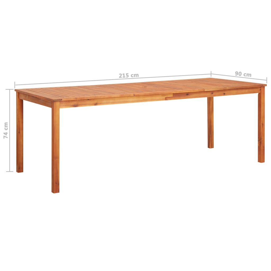 7 Piece Garden Dining Set with Cushions Solid Acacia Wood