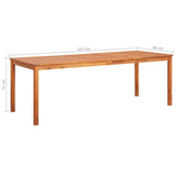 9 Piece Garden Dining Set with Cushions Solid Acacia Wood - Low Angle