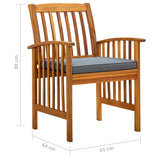 9 Piece Garden Dining Set with Cushions Solid Acacia Wood - Extra Image