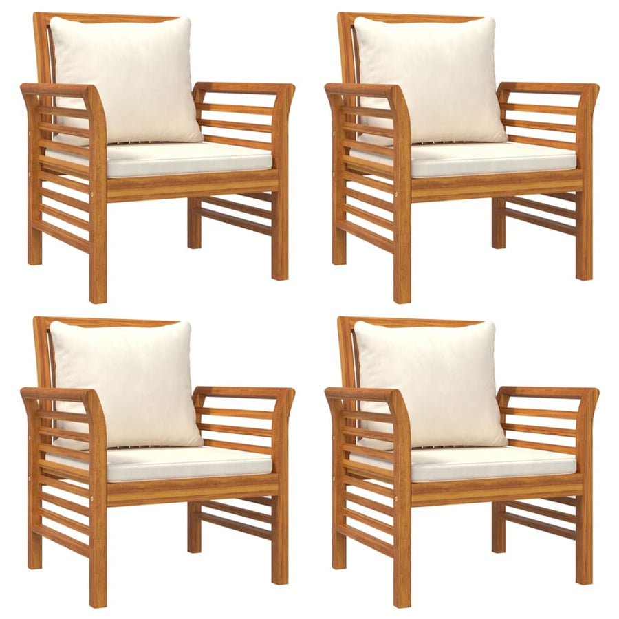5 Piece Garden Lounge Set with Cushions Solid Wood Acacia