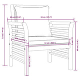 5 Piece Garden Lounge Set with Cushions Solid Wood Acacia - Extra Image