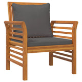 4 Piece Garden Lounge Set with Cushions Solid Wood Acacia - Rear View