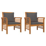 4 Piece Garden Lounge Set with Cushions Solid Wood Acacia - Low Angle