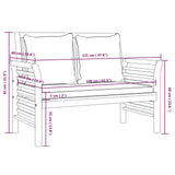 4 Piece Garden Lounge Set with Cushions Solid Wood Acacia - Extra Image