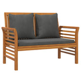 5 Piece Garden Lounge Set with Cushions Solid Wood Acacia - Top-Down View