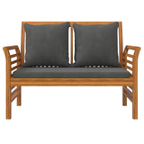 5 Piece Garden Lounge Set with Cushions Solid Wood Acacia - 45-Degree Angle