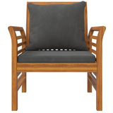 5 Piece Garden Lounge Set with Cushions Solid Wood Acacia - Low Angle
