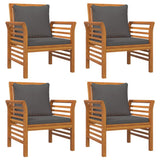 5 Piece Garden Lounge Set with Cushions Solid Wood Acacia