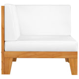 4 Piece Garden Lounge Set with Cushions Solid Acacia Wood - 45-Degree Angle