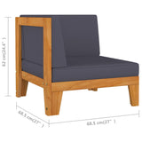 4 Piece Garden Lounge Set with Cushions Solid Acacia Wood - Extra Image