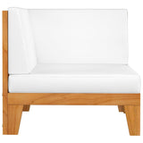 5 Piece Garden Lounge Set with Cushions Solid Acacia Wood - 45-Degree Angle