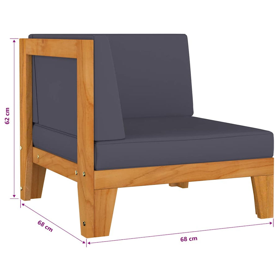 5 Piece Garden Lounge Set with Cushions Solid Acacia Wood