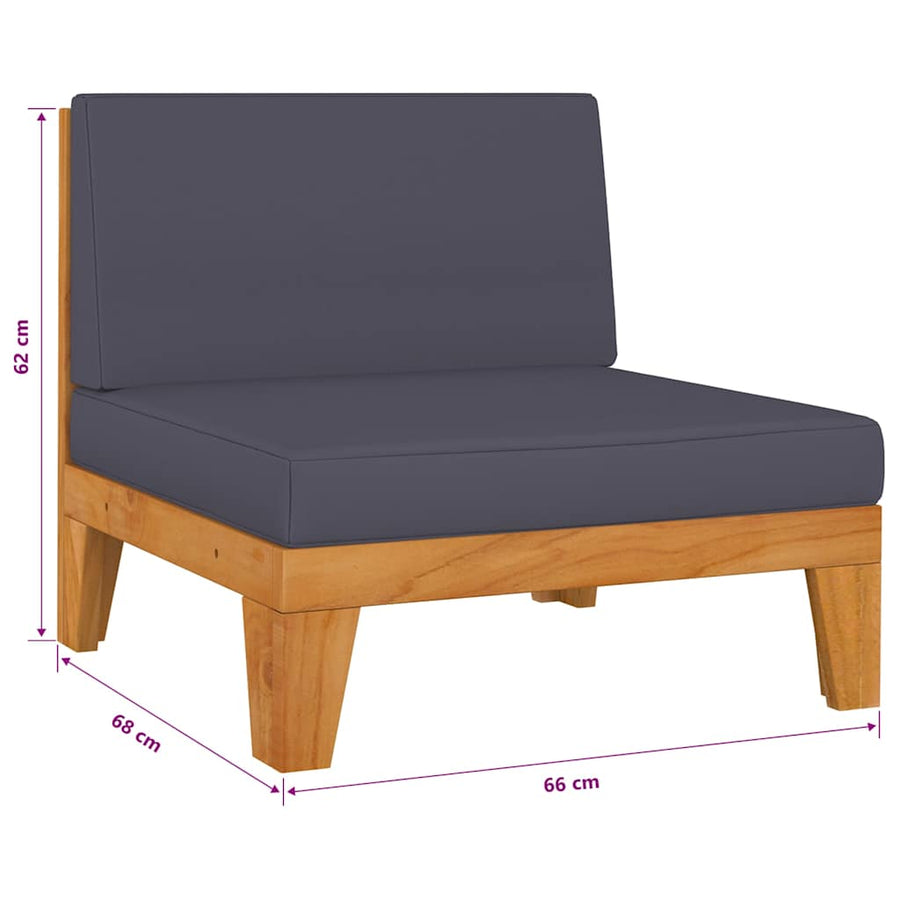 5 Piece Garden Lounge Set with Cushions Solid Acacia Wood