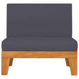 4 Piece Garden Lounge Set with Cushions Solid Acacia Wood - 45-Degree Angle