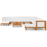 11 Piece Garden Lounge Set with Cushions Solid Acacia Wood - Side View