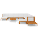12 Piece Garden Lounge Set with Cushions Solid Acacia Wood - Side View