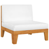 12 Piece Garden Lounge Set with Cushions Solid Acacia Wood - Rear View
