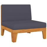 12 Piece Garden Lounge Set with Cushions Solid Acacia Wood - Rear View