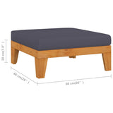 12 Piece Garden Lounge Set with Cushions Solid Acacia Wood - Extra Image