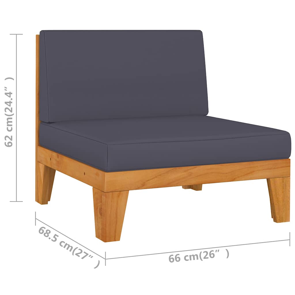9 Piece Garden Lounge Set with Cushions Solid Acacia Wood