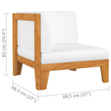 5 Piece Garden Lounge Set with Cushions Solid Acacia Wood - Extra Image