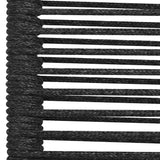 5 Piece Garden Dining Set Cotton Rope and Steel Black - Extra Image