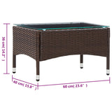 2 Piece Garden Lounge Set with Cushion Poly Rattan Brown - Extra Image