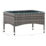 2 Piece Garden Lounge Set with Cushion Poly Rattan Grey - Extra Image