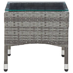2 Piece Garden Lounge Set with Cushion Poly Rattan Grey