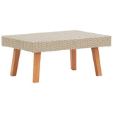 2 Piece Garden Lounge Set with Cushions Poly Rattan Beige - Side View