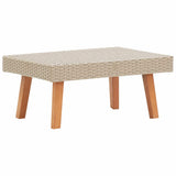 3 Piece Garden Lounge Set with Cushions Poly Rattan Beige - Extra Image