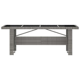 9 Piece Outdoor Dining Set with Cushions Poly Rattan Grey