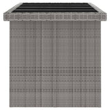 9 Piece Outdoor Dining Set with Cushions Poly Rattan Grey - Extra Image