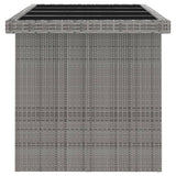 7 Piece Outdoor Dining Set with Cushions Poly Rattan Grey