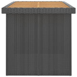 7 Piece Outdoor Dining Set with Cushions Poly Rattan Black