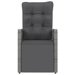 11 Piece Outdoor Dining Set with Cushions Poly Rattan Grey