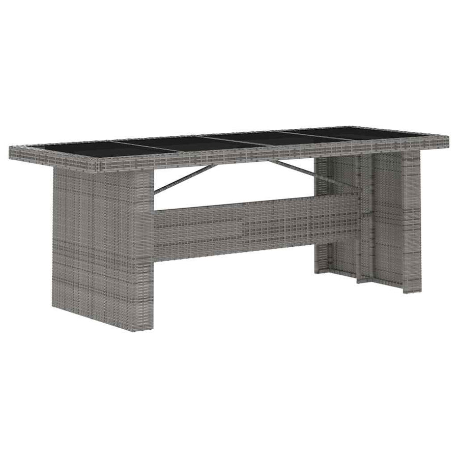 11 Piece Outdoor Dining Set with Cushions Poly Rattan Grey