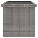 11 Piece Outdoor Dining Set with Cushions Poly Rattan Grey