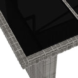 11 Piece Outdoor Dining Set with Cushions Poly Rattan Grey