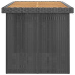 11 Piece Outdoor Dining Set with Cushions Poly Rattan Black