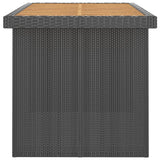 11 Piece Outdoor Dining Set with Cushions Poly Rattan Black - Top-Down View