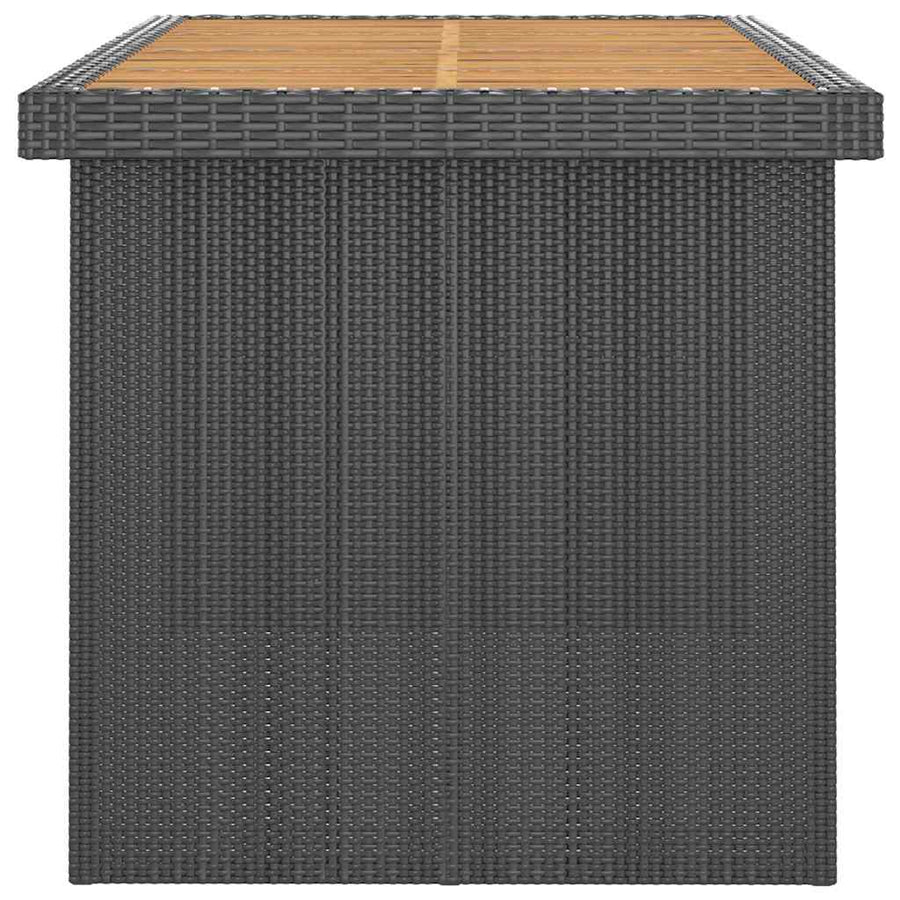 11 Piece Outdoor Dining Set with Cushions Poly Rattan Black